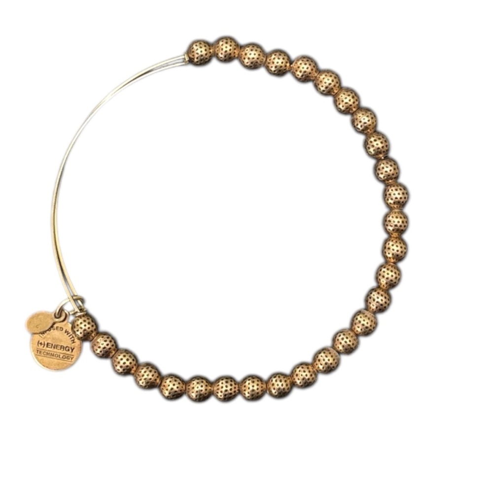 Alex and Ani Gold Beaded Bracelet with Charm